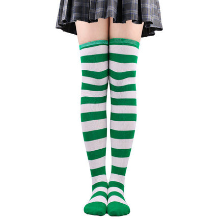 Calze autoreggenti a righe da donna Calze da donna nere bianche rosa lunghe sopra sopra il ginocchio femboy Cosplay Lolita Harajuku Y2k
