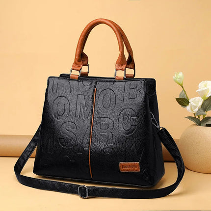 PU Leather Casual Crossbody Bags for Women Ladies Luxury Designer Tote Handbag Female Large Capacity Travel Shoulder Bag Sac PlatiNum