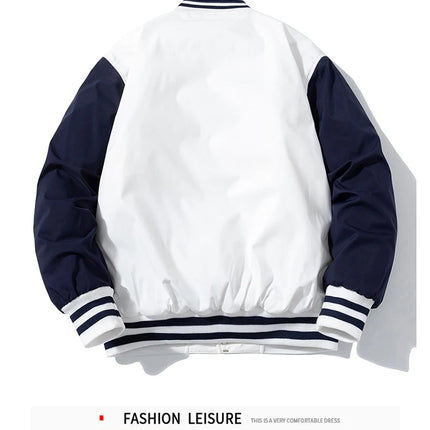 Winter Varsity Jacket Men Women Streetwear Basketball Jacket Fashion Casual Thick Parkas Men Korean Patchwork Couple Coat Button