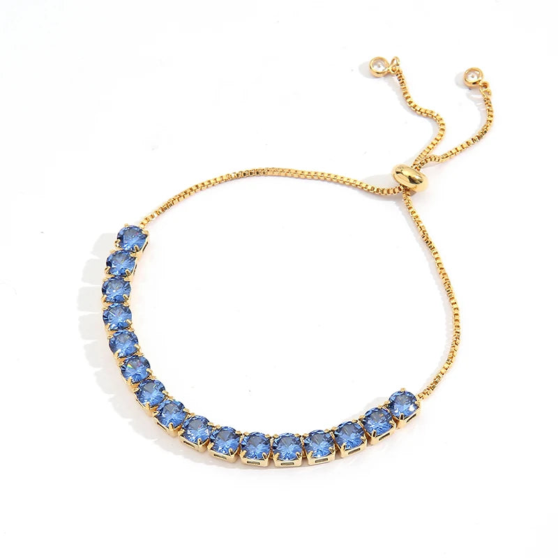 Collana a catena da tennis lucida con zirconi AAA da 5 mm Donna Uomo Hip Hop Iced Out Bling Blue CZ Collana Gioielli in oro 18 carati Regalo di fascino
