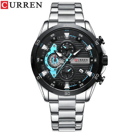 CURREN orologio da uomo orologi da uomo al quarzo sportivi di lusso delle migliori marche orologio da polso cronografo impermeabile in acciaio pieno da uomo Relogio Masculino platinumshop
