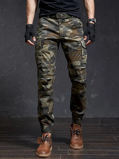 New Men Fashion Military Cargo Pants Slim Regualr Straight Fit Cotton Multi Color Camouflage Green Yellow FSN692