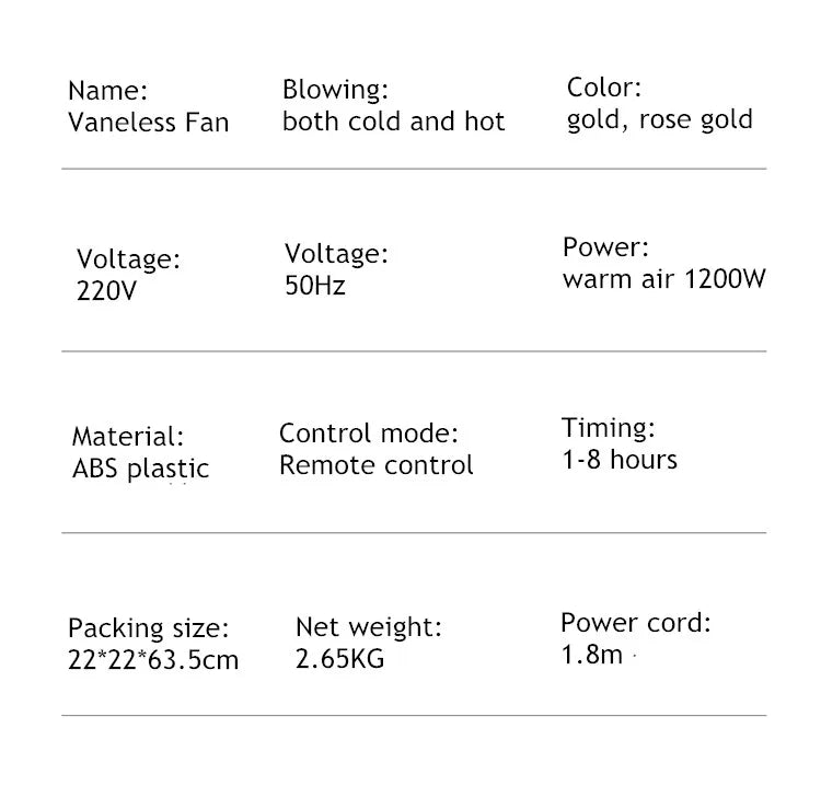 Ventilatore a torre elettrico senza lama con riscaldatore per condizionatore d'aria in piedi con raffreddamento ad aria fredda e calda con telecomando timer