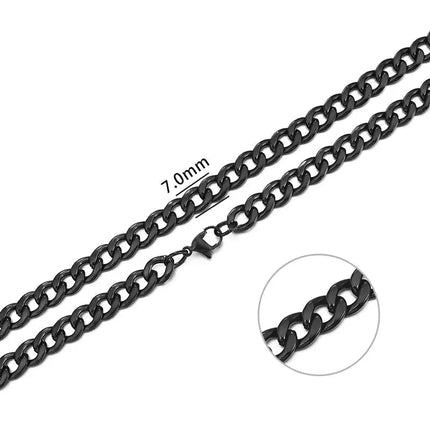 Jiayiqi 2mm-7mm Rope Chain Necklace Stainless Steel Never Fade Waterproof Choker Men Women Jewelry Silver Color Chains Gift PlatiNum