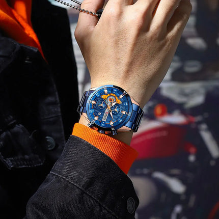 CURREN orologio da uomo orologi da uomo al quarzo sportivi di lusso delle migliori marche orologio da polso cronografo impermeabile in acciaio pieno da uomo Relogio Masculino platinumshop