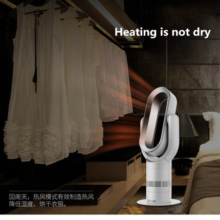 Ventilatore Freddo e Caldo con Telecomando, Senza Pale, 220V, Ultra-silenzioso, Purificatore d'Aria, Alta Qualità, Programmabile 1-9 Ore