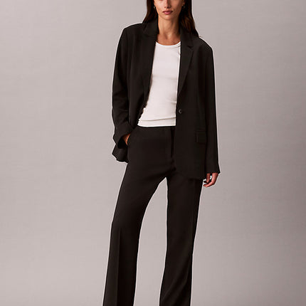 blazer classico in morbido twill black da  
