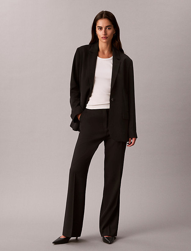 blazer classico in morbido twill black da  
