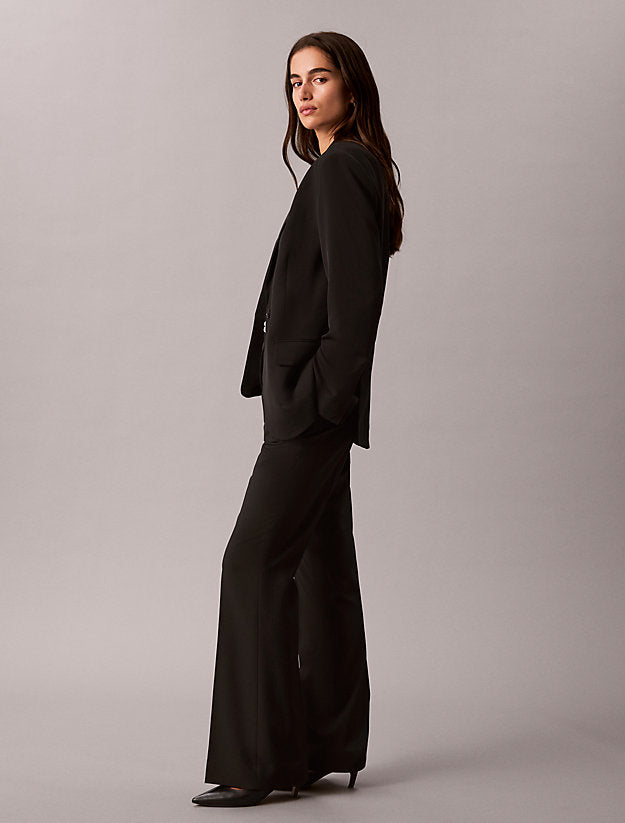 blazer classico in morbido twill black da  