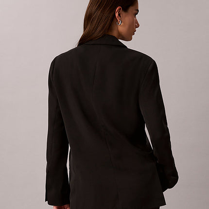 blazer classico in morbido twill black da  