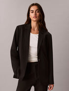 blazer classico in morbido twill black da  