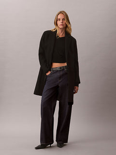 Cappotto monopetto sartoriale in misto lana