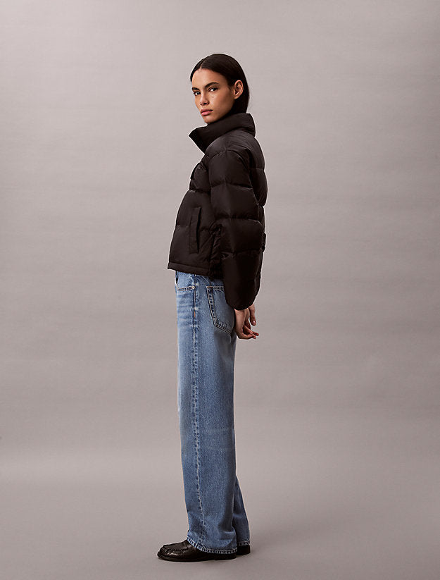 piumino imbottito con monogramma black da donne calvin klein jeans