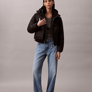 piumino imbottito con monogramma black da donne calvin klein jeans