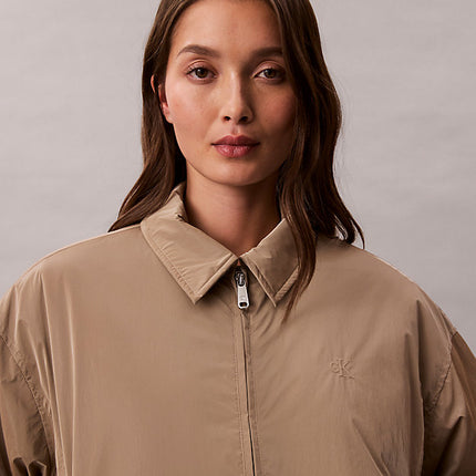 giubbotto bomber lucido taglio relaxed desert taupe da donne calvin klein jeans
