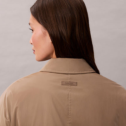 giubbotto bomber lucido taglio relaxed desert taupe da donne calvin klein jeans