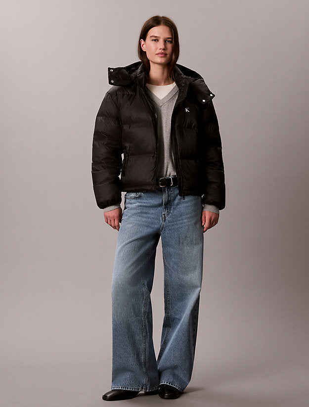 piumino corto black da donne calvin klein jeans