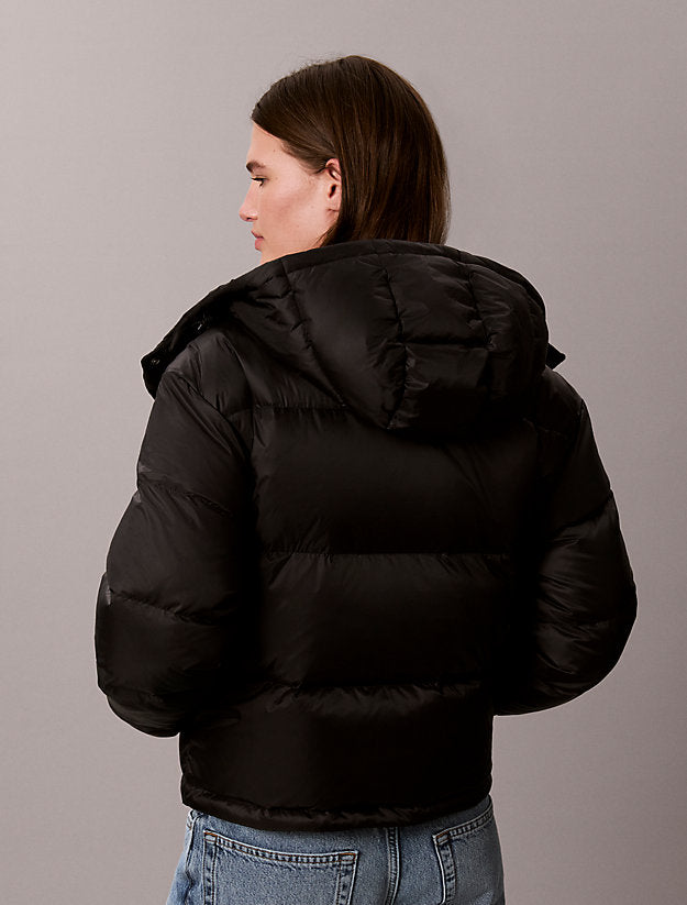 piumino corto black da donne calvin klein jeans