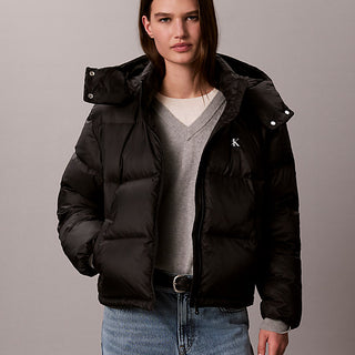 piumino corto black da donne calvin klein jeans