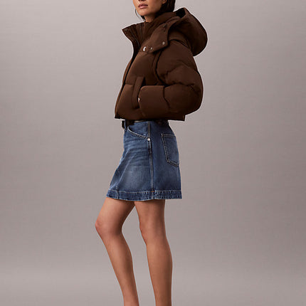 piumino imbottito 2 in 1 double-face brown cork da donne calvin klein jeans