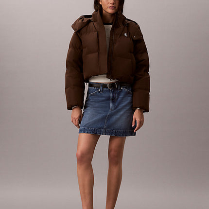 piumino imbottito 2 in 1 double-face brown cork da donne calvin klein jeans