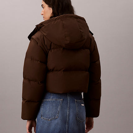 piumino imbottito 2 in 1 double-face brown cork da donne calvin klein jeans