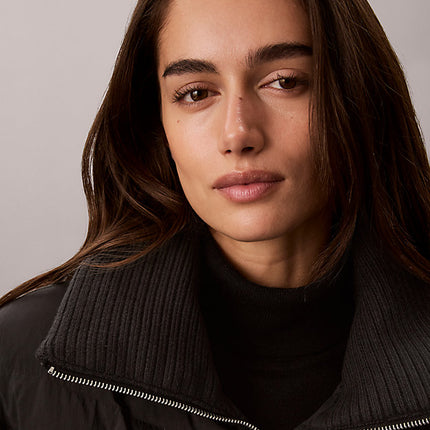 piumino corto black da donne calvin klein jeans