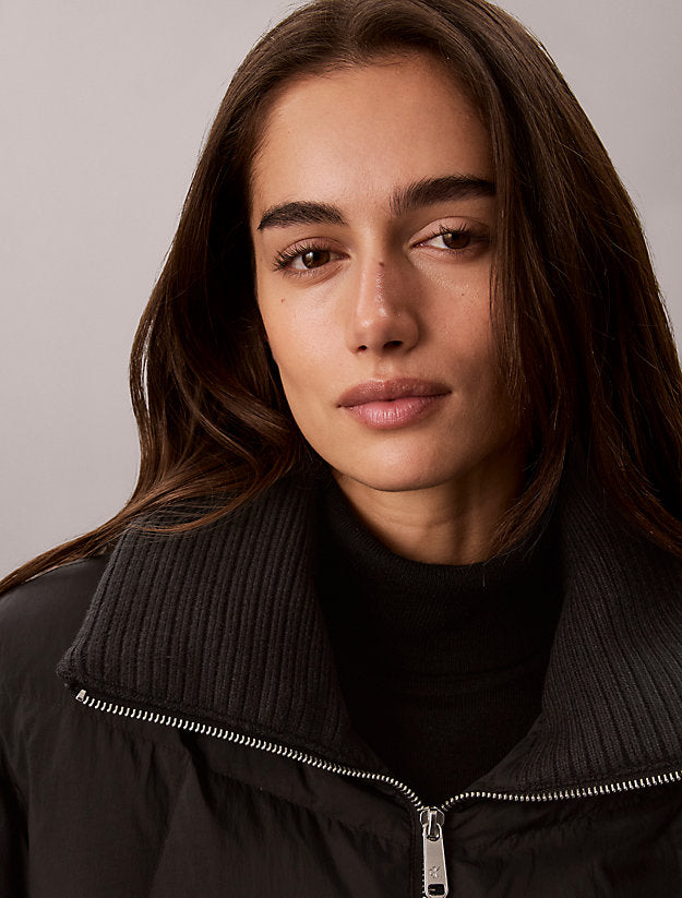 piumino corto black da donne calvin klein jeans