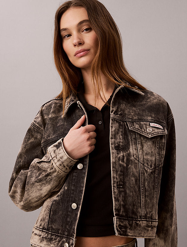 giubbotto di jeans anni '90 black tobacco da donne calvin klein jeans