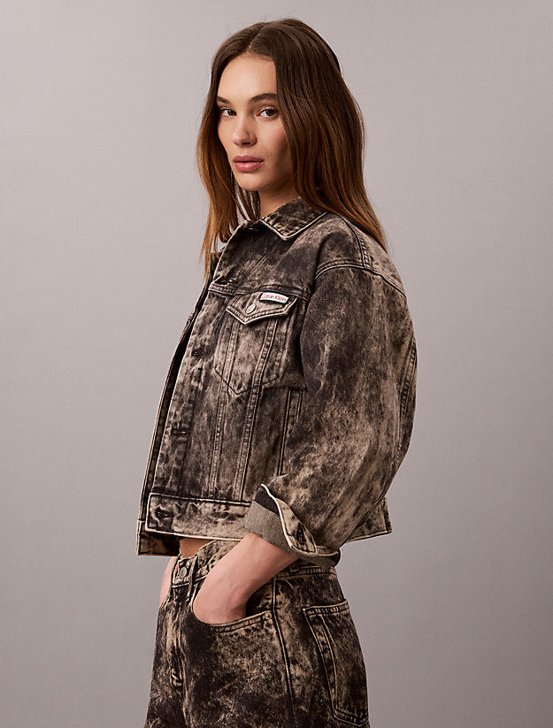 giubbotto di jeans anni '90 black tobacco da donne calvin klein jeans