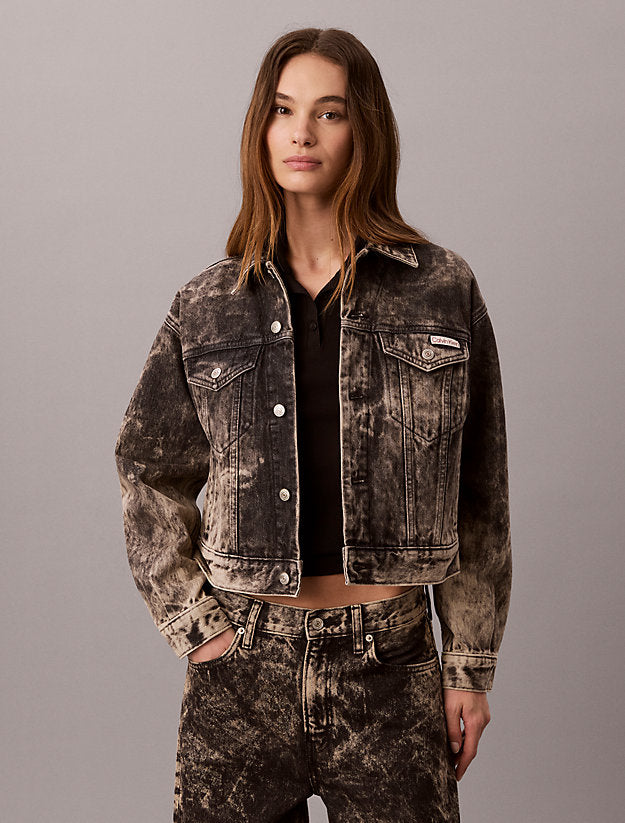 giubbotto di jeans anni '90 black tobacco da donne calvin klein jeans