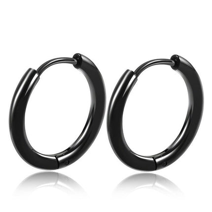 1 Pair Stainless Steel Hoop Earrings Women Men Gold Color Small Earrings Girl Jewelry Pendientes Mujer Aretes Cartilage Piercing PlatiNum