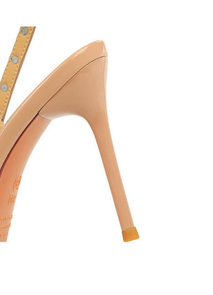 BIGTREE Scarpe Rivetto Design Donna Décolleté in pelle verniciata Tacchi alti Scarpe da festa sexy Stiletto Estate Sandali col tacco alto Tacco da donna platinumshop