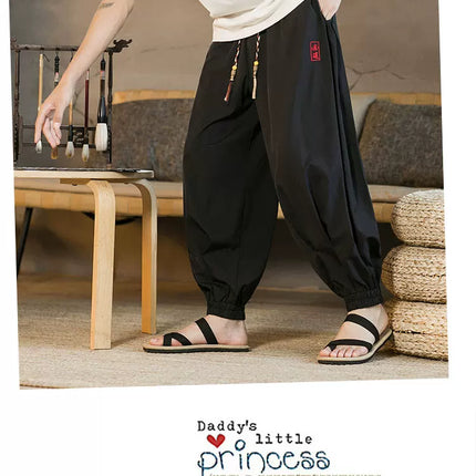 Pantaloni a gamba larga da uomo nuovi pantaloni da jogging casual Harajuku pantaloni Harlem larghi moda nera da uomo pantaloni sportivi vintage taglie forti 5XL