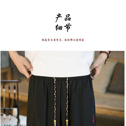 Pantaloni a gamba larga da uomo nuovi pantaloni da jogging casual Harajuku pantaloni Harlem larghi moda nera da uomo pantaloni sportivi vintage taglie forti 5XL