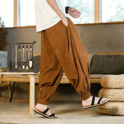 Pantaloni a gamba larga da uomo nuovi pantaloni da jogging casual Harajuku pantaloni Harlem larghi moda nera da uomo pantaloni sportivi vintage taglie forti 5XL