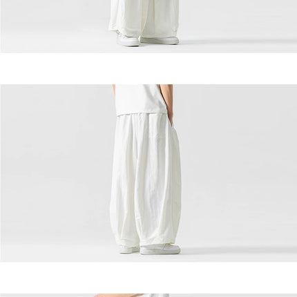 Pantaloni cargo da uomo Pantaloni casual stile giapponese Harajuku Moda allentata maschile Harem Pantaloni a gamba larga in vita elastica Uomo Nuovo streetwear
