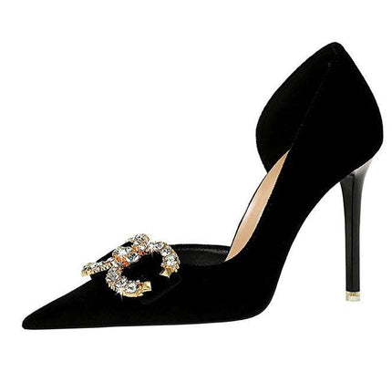 Tacchi alti di lusso Donna 7 cm Tacchi a spillo da 10,5 cm Décolleté da donna con strass in metallo Scarpe da sposa moda Scarpe da ballo sexy da donna 2026 platinumshop