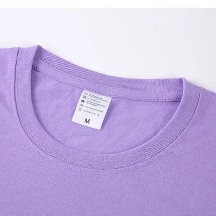 100% Cotton T-shirt Men Women Solid Color O-Neck Short Sleeve Top Summer Korean Loose Half Sleeve T-shirt Unisex M-4XL