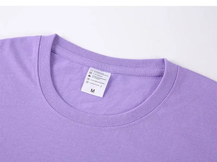 T-shirt in cotone 100% uomo donna tinta unita O collo top a maniche corte estate coreana maglietta a mezza manica allentata unisex M-4XL