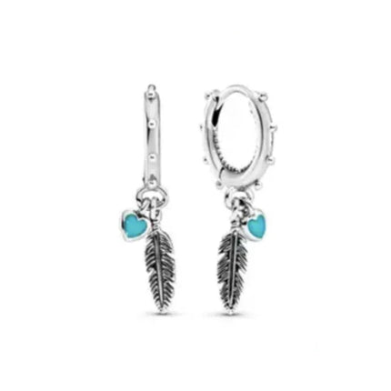 2025 Orecchini a cerchio in cristallo per le donne Orecchini gioielli Farfalla rosa Bule Moon Star Orecchini originali in argento sterling 925 platinumshop