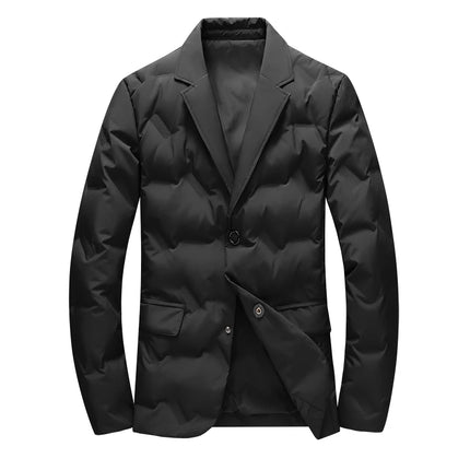 Minglu Autumn Winter White Duck Down Men's Down Blazers Luxury Solid Color Single Breasted Casual Male Jackets Down Man Coats