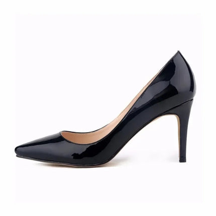 Décolleté da donna di grandi dimensioni Tacchi alti classici a punta Tacchi a spillo sexy da 9 cm Scarpe da festa di nozze rosse da donna eleganti e confortevoli platinumshop