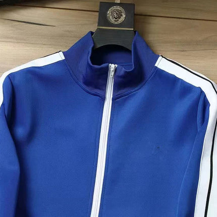 European and American new leisure sports suit men and women high-end fashion space cotton cardigan fashion two-piece large size PlatiNum