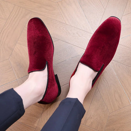 Nuove Scarpe Eleganti da Uomo in Pelle Nera, Blu e Rossa, Mocassini da Guida, Scarpe Formali da Cerimonia e Matrimonio, Calzature da Cerimonia