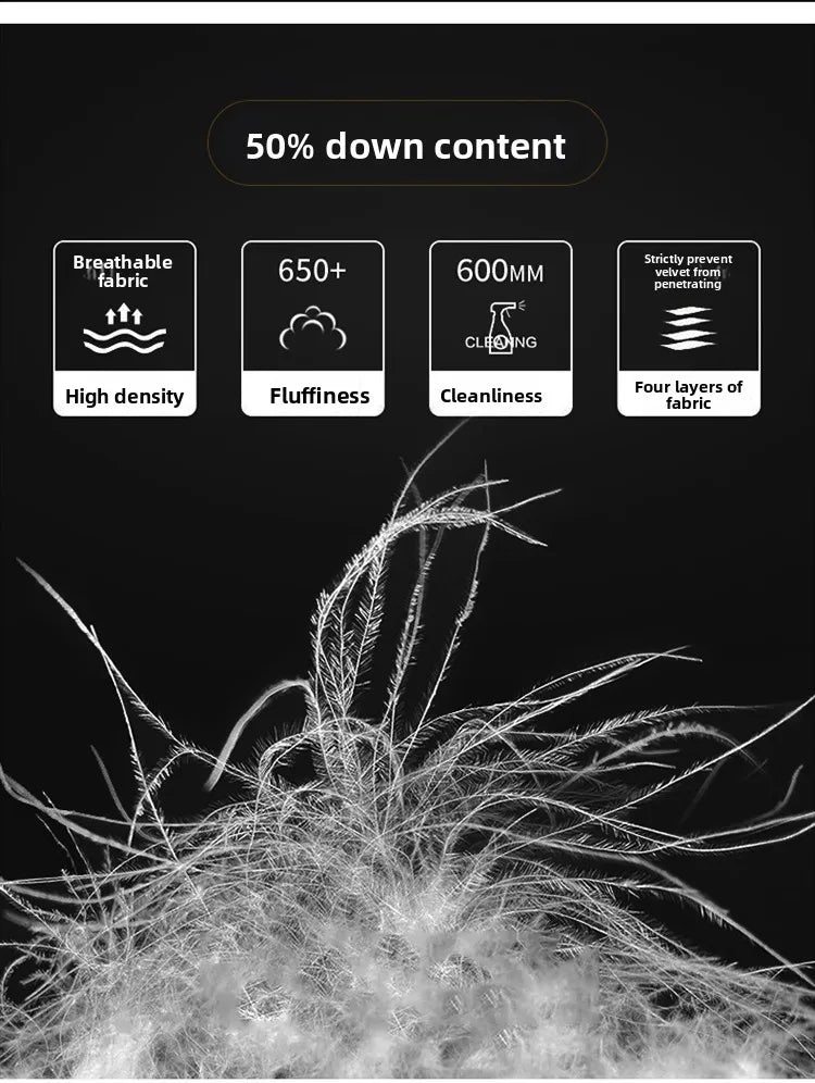 Men's white duck down jacket, new lightweight down cotton jacket, fashionable autumn and winter fashion jacket