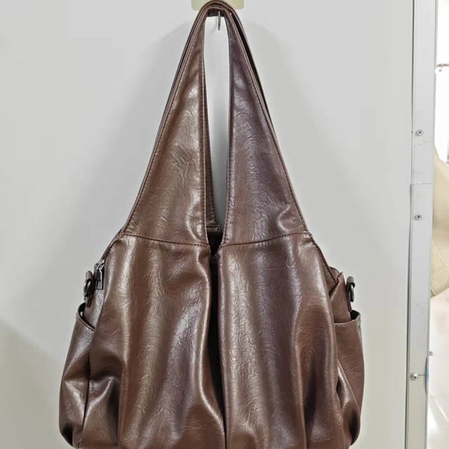 Borsa a Tracolla Vintage da Donna, Borse a Mano in Pelle PU di Design, Borse Hobo di Lusso con Manico Superiore, Borse di Marca alla Moda di Grande Capacità
