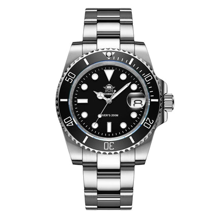 ADDIESDIVE Classic Men's Business and Leisure Quartz Watch 200m Waterproof 316L Stainless Steel Sports Night Light Diving Watch