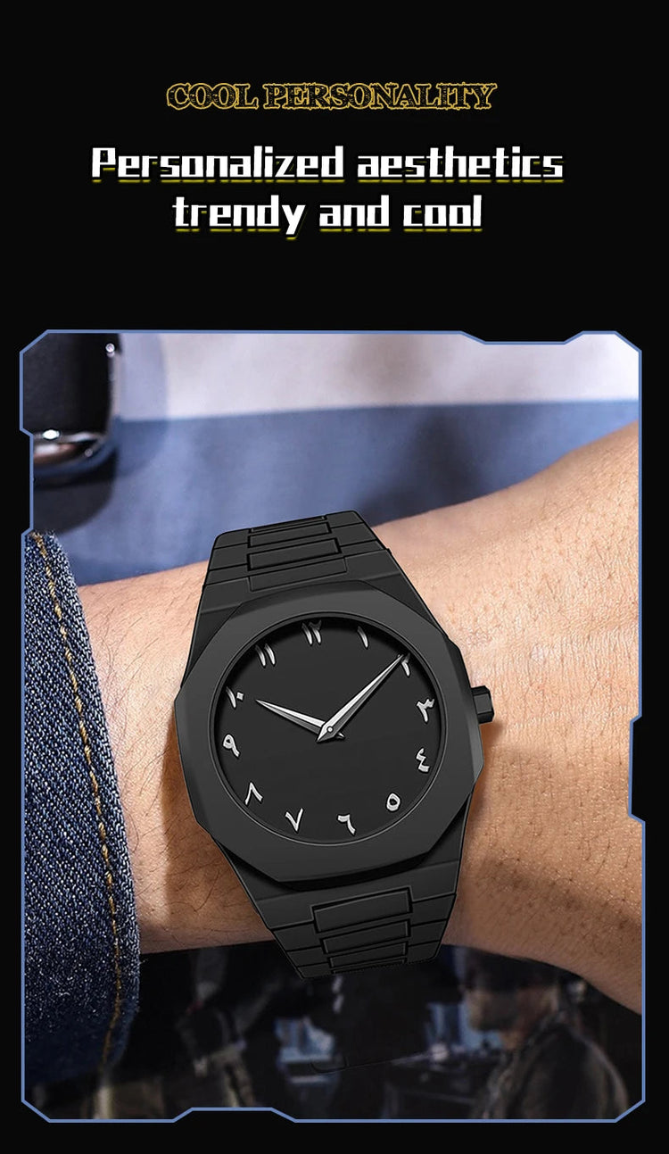 VA VA VOOM Orologio creativo da uomo di marca Moda Silicone Nero Business Style Arabo Digitale Creativo Militare Orologi sportivi al quarzo platinumshop