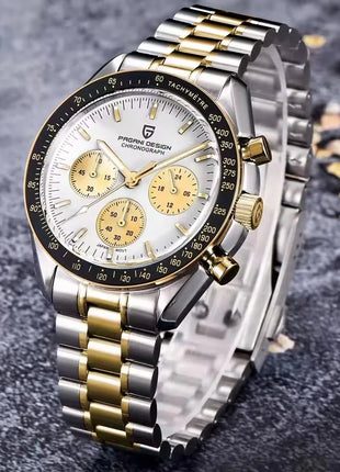 Nuovo Orologio da Uomo PAGANI DESIGN Moon 2026, Orologio al Quarzo di Lusso Dorato per Uomo, Cronografo Sportivo Impermeabile Luminoso con Vetro Zaffiro AR, Lunetta in Ceramica, Acciaio Inossidabile, Regalo per Uomo